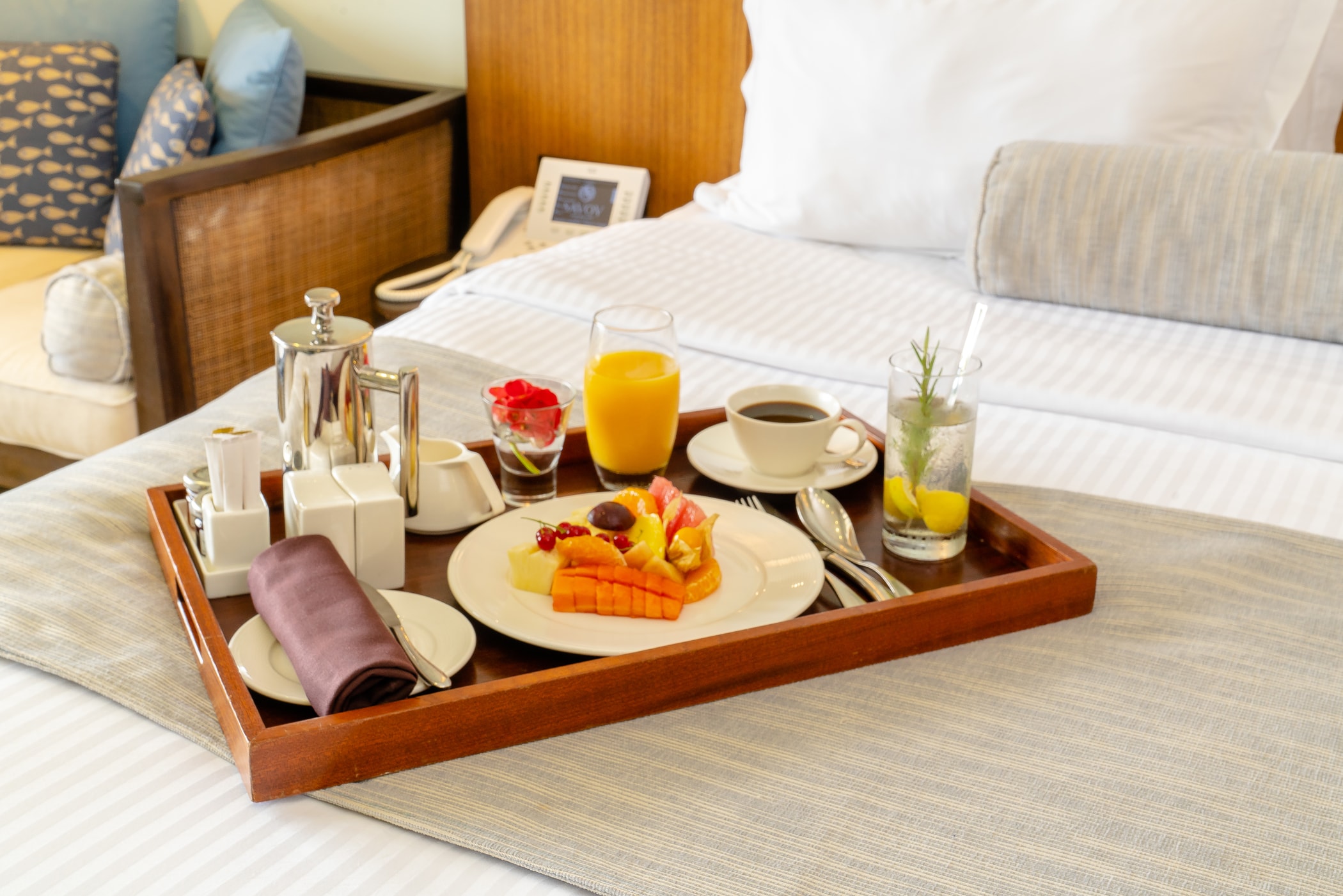 In-Room Dining – Savoy Seychelles Resort and Spa 5*, Beau Vallon Beach, Mahe Island, Seychelles